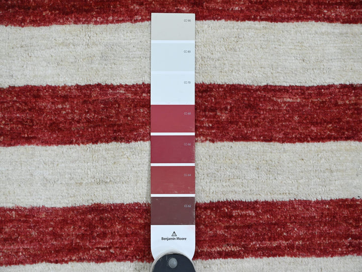 2'6" x 3'11" New Hand Knotted Red Wool Rectangle Oriental Rug - MOA10289810