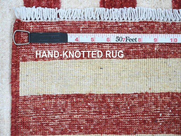 2'6" x 3'11" New Hand Knotted Red Wool Rectangle Oriental Rug - MOA10289810