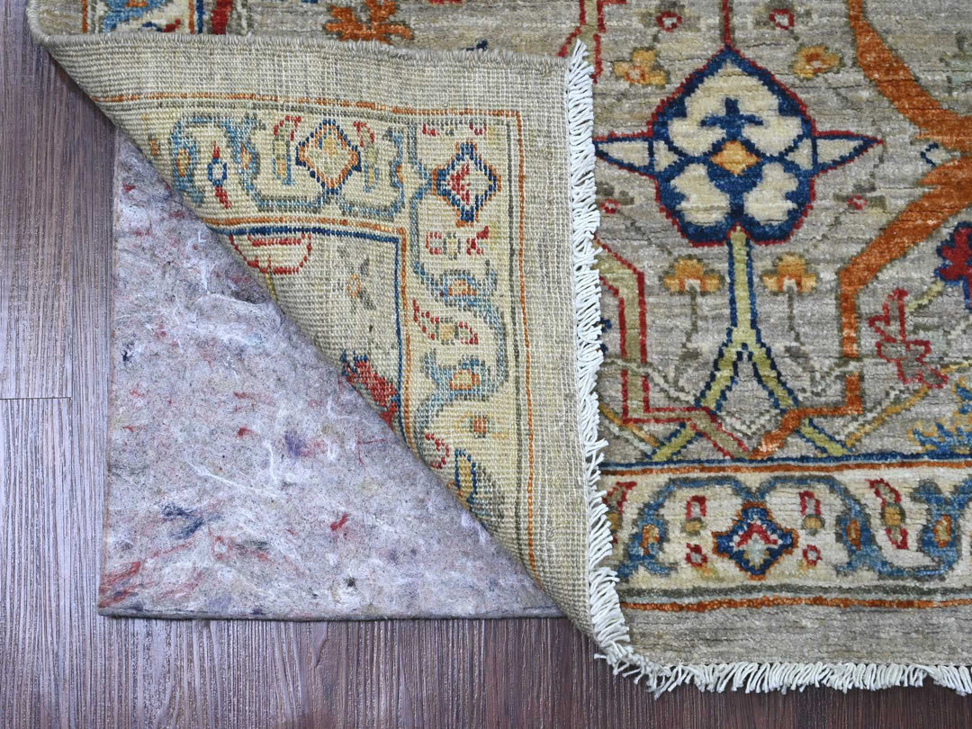 3'0" x 9'8" New Hand Knotted Grey Wool Runner Oriental Rug - MOA10289815