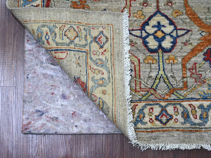 3'0" x 9'8" New Hand Knotted Grey Wool Runner Oriental Rug - MOA10289815