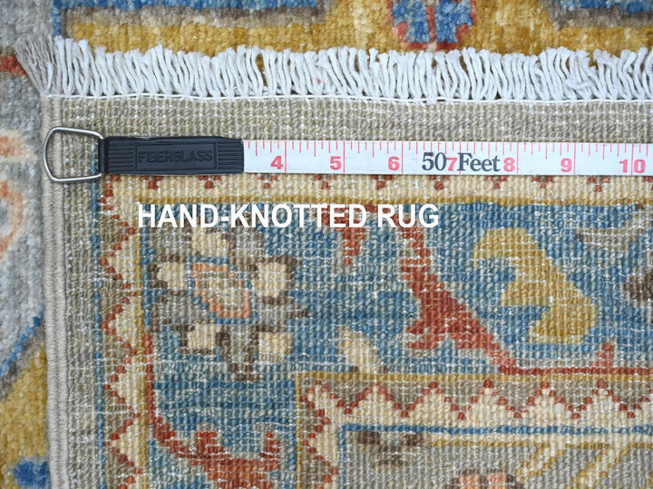 2'8" x 10'2" New Hand Knotted Grey Wool Runner Oriental Rug - MOA10289819