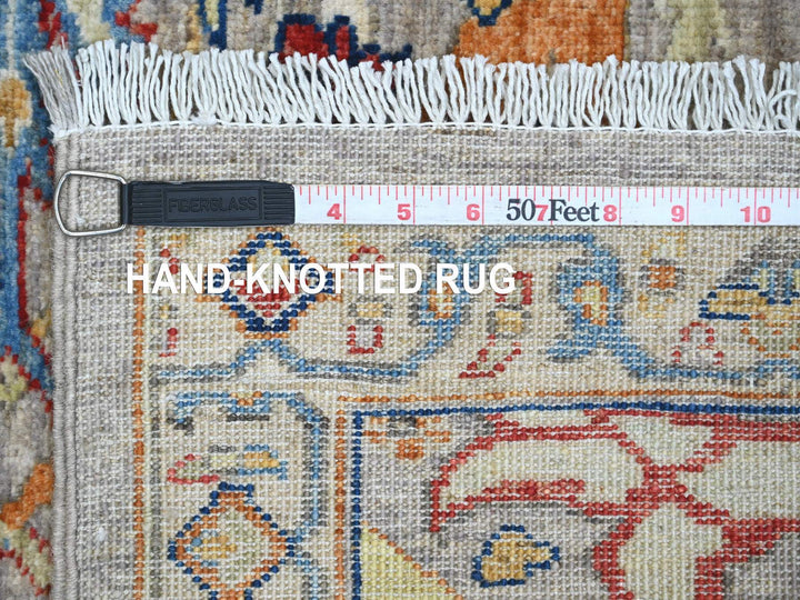 2'11" x 10'10" New Hand Knotted Grey Wool Runner Oriental Rug - MOA10289830