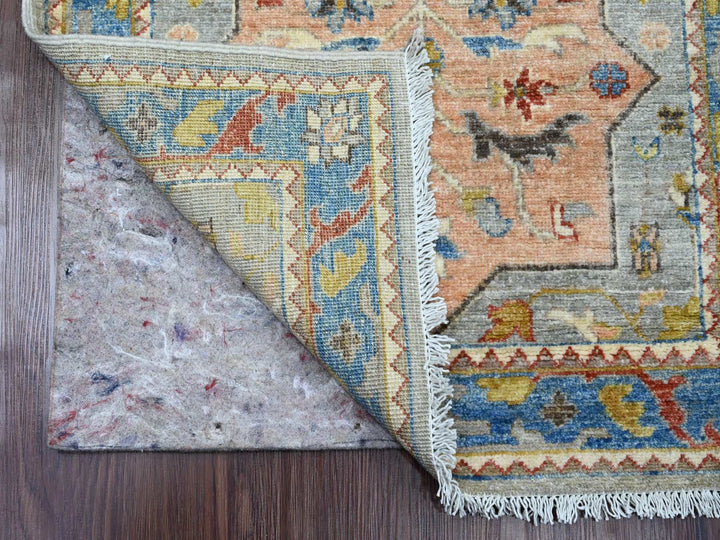 2'7" x 10'2" New Hand Knotted Grey Wool Runner Oriental Rug - MOA10289831
