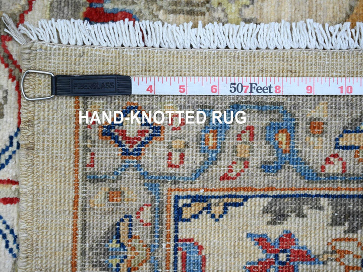 3'1" x 9'11" New Hand Knotted Ivory Wool Runner Oriental Rug - MOA10289835
