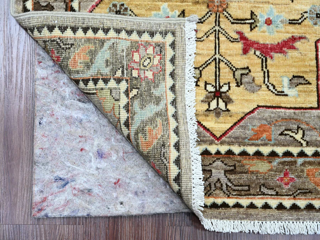 2'6" x 11'5" New Hand Knotted Grey Wool Runner Oriental Rug - MOA10289836