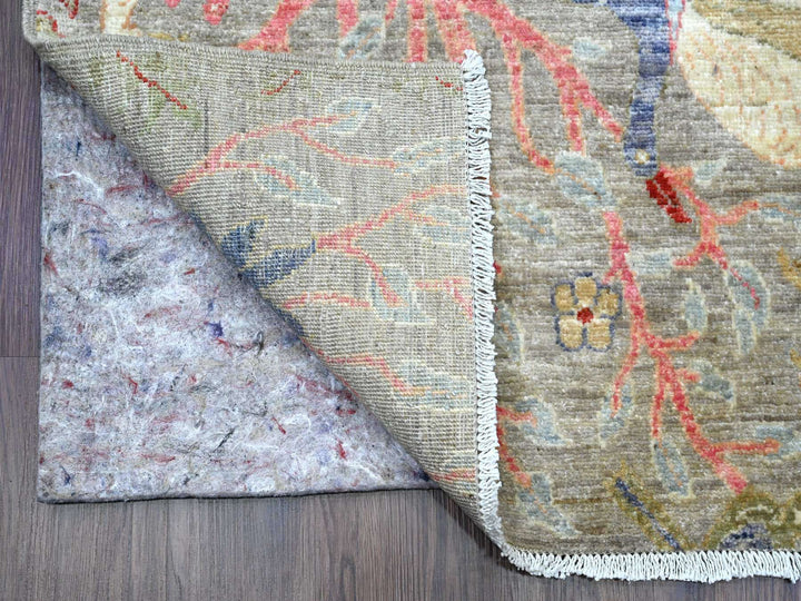 3'0" x 19'5" New Hand Knotted Grey Wool Runner Oriental Rug - MOA10289837