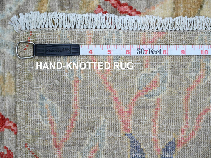 3'0" x 19'5" New Hand Knotted Grey Wool Runner Oriental Rug - MOA10289837