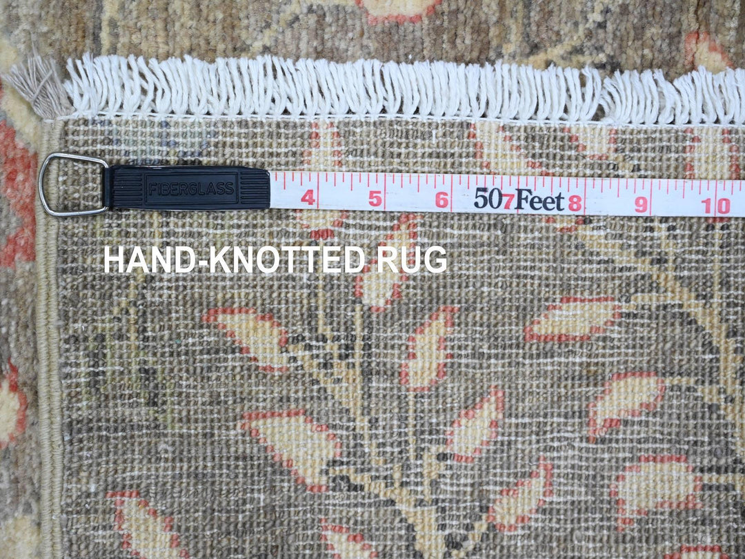 2'4" x 6'1" New Hand Knotted Grey Wool Runner Oriental Rug - MOA10289840