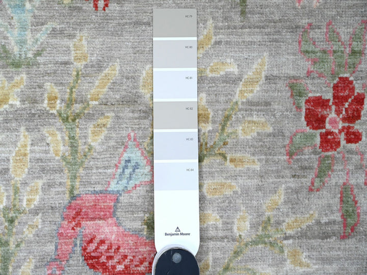 3'0" x 24'0" New Hand Knotted Grey Wool Runner Oriental Rug - MOA10289841