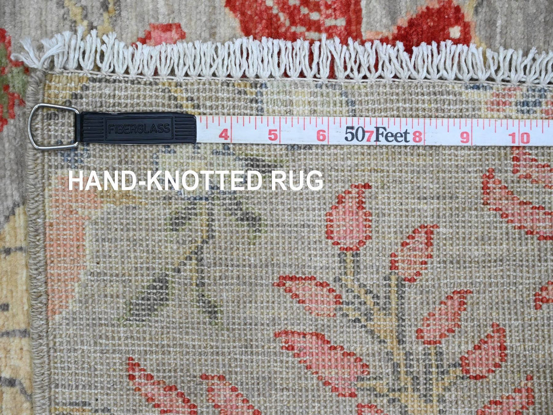 3'0" x 24'0" New Hand Knotted Grey Wool Runner Oriental Rug - MOA10289841