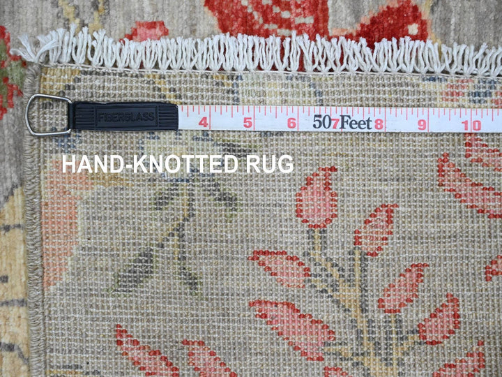 3'0" x 24'0" New Hand Knotted Grey Wool Runner Oriental Rug - MOA10289841