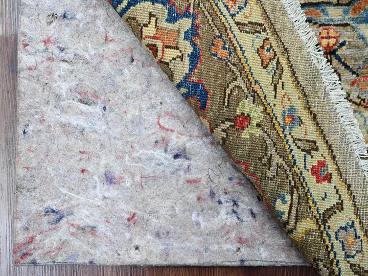 5'9" x 5'11" New Hand Knotted Grey Wool Round Oriental Rug - MOA10289842
