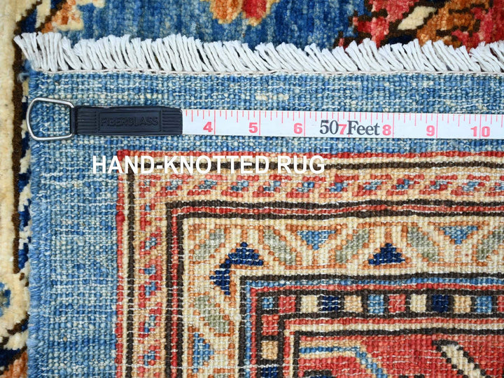 5'11" x 9'0" New Hand Knotted Blue Wool Rectangle Oriental Rug - MOA10289844