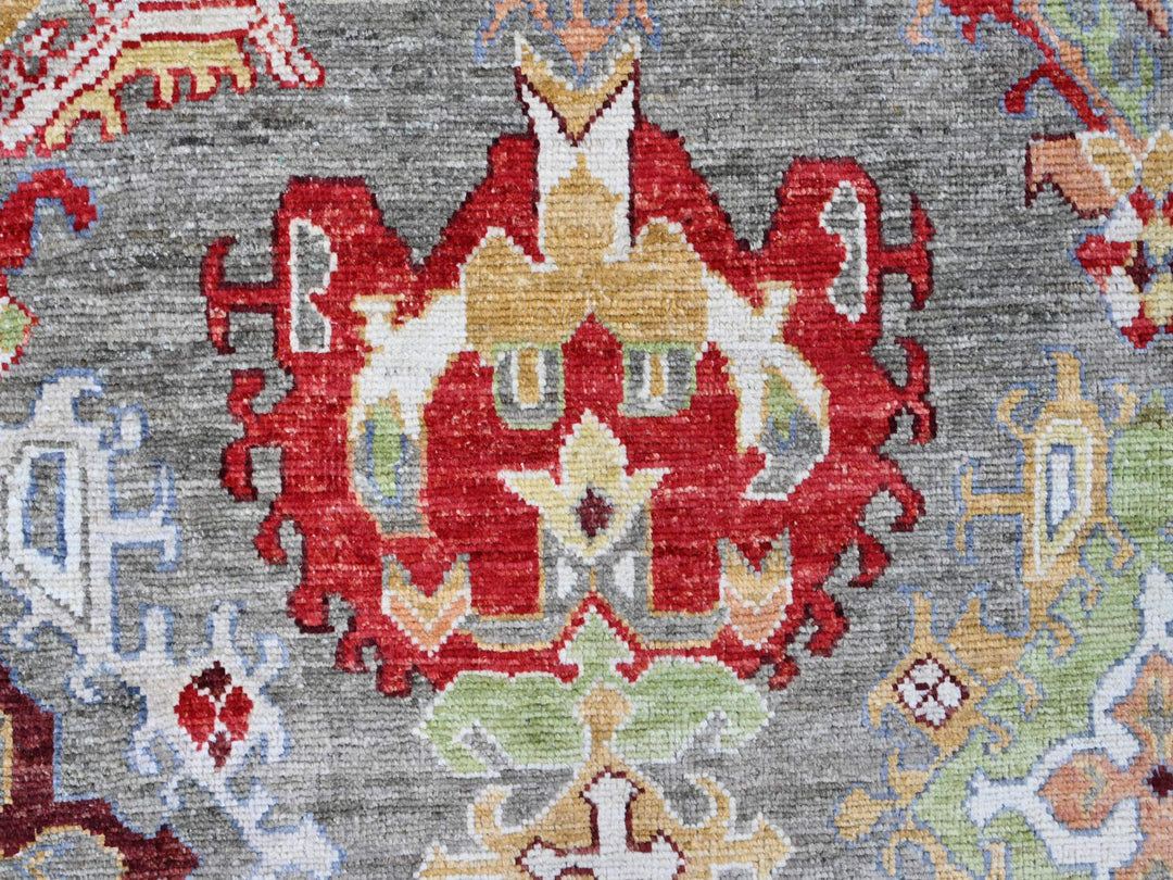 9'10" x 13'3" New Hand Knotted Green Wool Rectangle Oriental Rug - MOA10289859