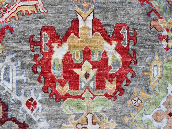 9'10" x 13'3" New Hand Knotted Green Wool Rectangle Oriental Rug - MOA10289859