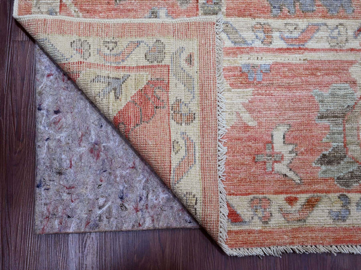 8'11" x 11'9" New Hand Knotted Red Wool Rectangle Oriental Rug - MOA10289869