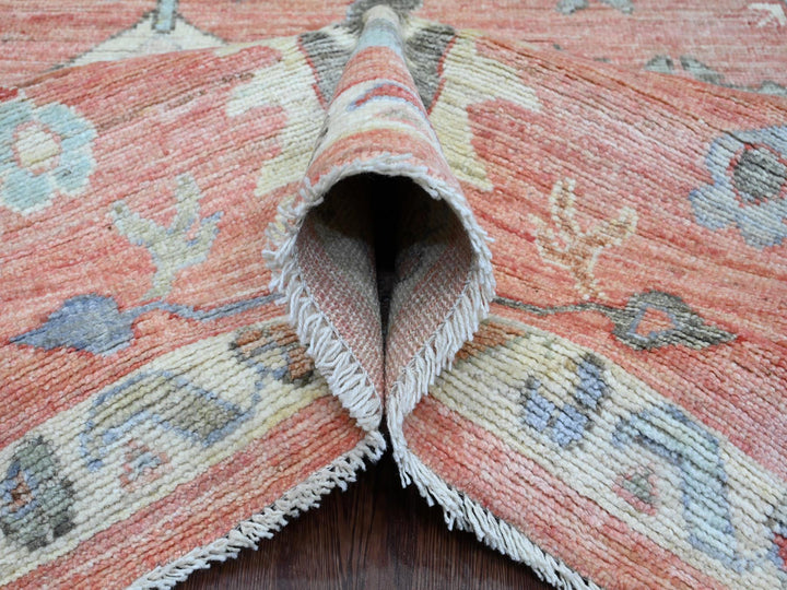 8'11" x 11'9" New Hand Knotted Red Wool Rectangle Oriental Rug - MOA10289869
