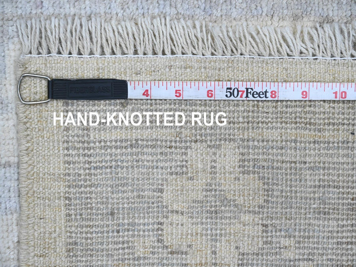 2'8" x 6'0" New Hand Knotted Ivory Wool Runner Oriental Rug - MOA10289876