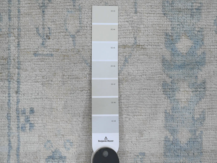 2'10" x 10'0" New Hand Knotted Ivory Wool Runner Oriental Rug - MOA10289878