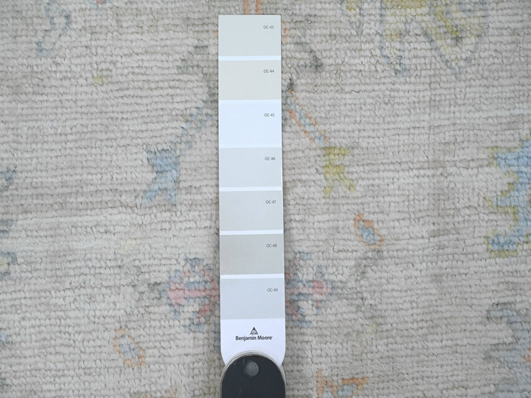 2'8" x 15'7" New Hand Knotted Ivory Wool Runner Oriental Rug - MOA10289879