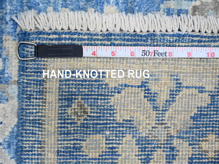 2'11" x 9'7" New Hand Knotted Blue Wool Runner Oriental Rug - MOA10289880