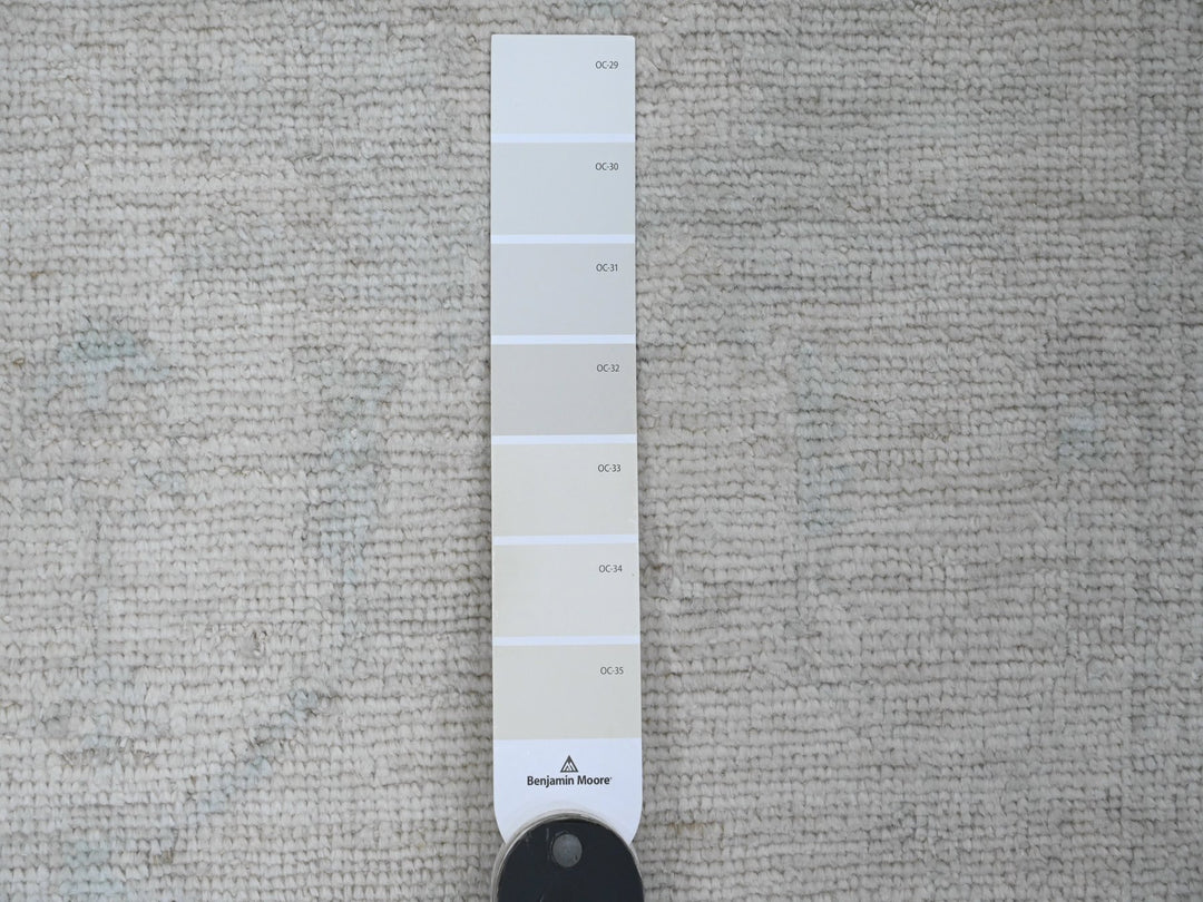 2'7" x 7'7" New Hand Knotted Grey Wool Runner Oriental Rug - MOA10289882