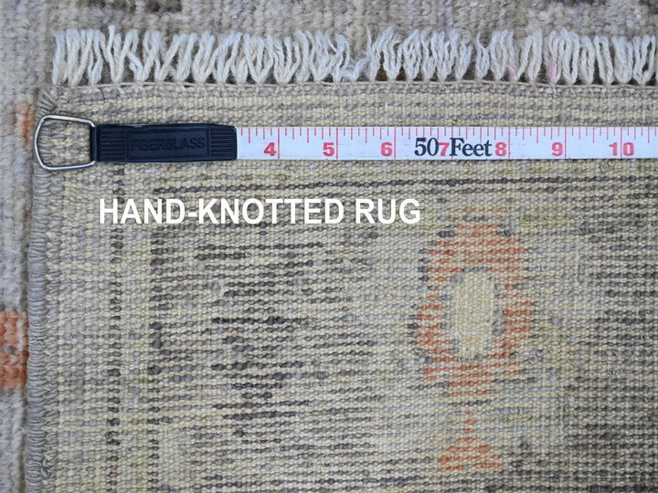 2'10" x 5'10" New Hand Knotted Grey Wool Runner Oriental Rug - MOA10289885