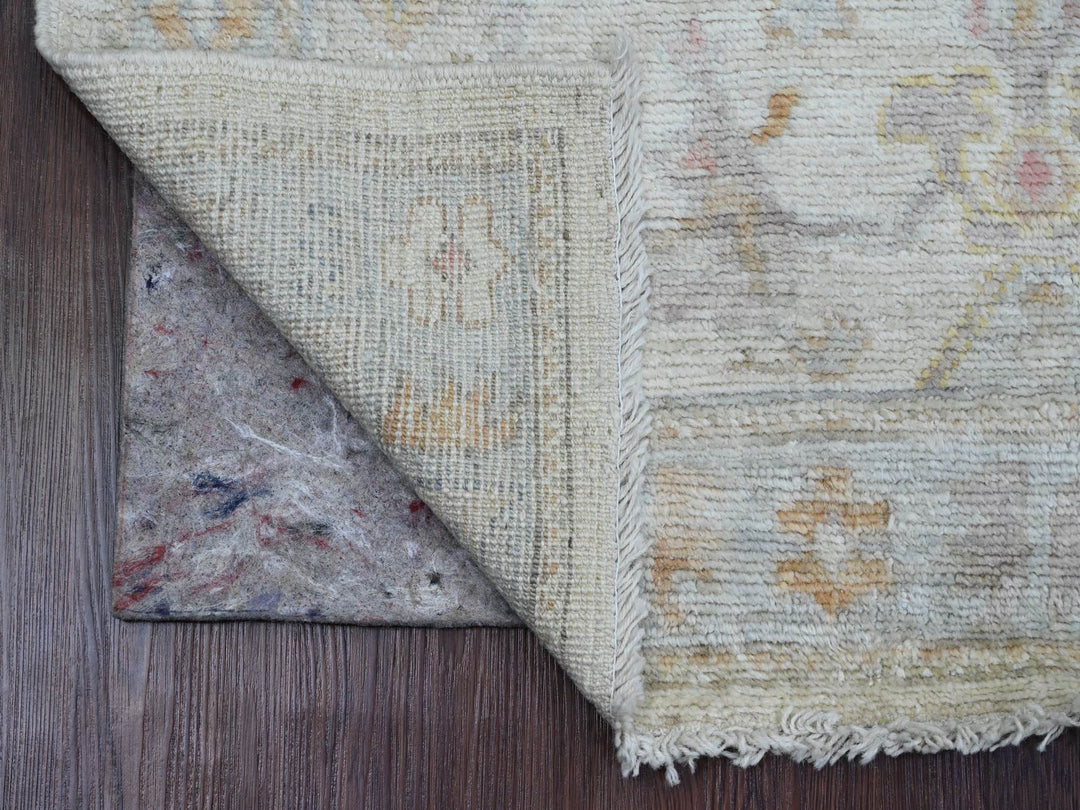 2'8" x 8'9" New Hand Knotted Ivory Wool Runner Oriental Rug - MOA10289887