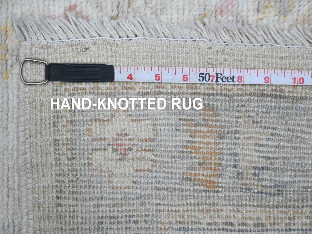 2'8" x 8'9" New Hand Knotted Ivory Wool Runner Oriental Rug - MOA10289887