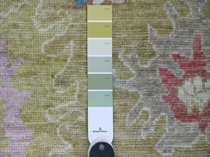 2'10" x 5'8" New Hand Knotted Green Wool Runner Oriental Rug - MOA10289896