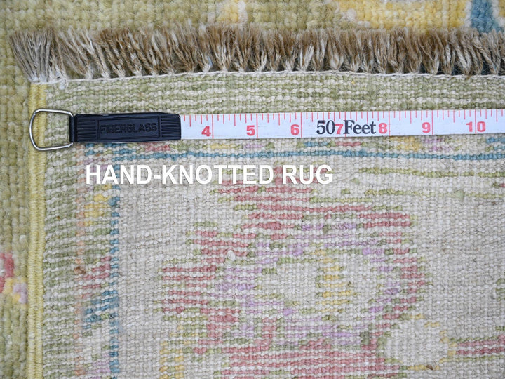 2'10" x 5'8" New Hand Knotted Green Wool Runner Oriental Rug - MOA10289896