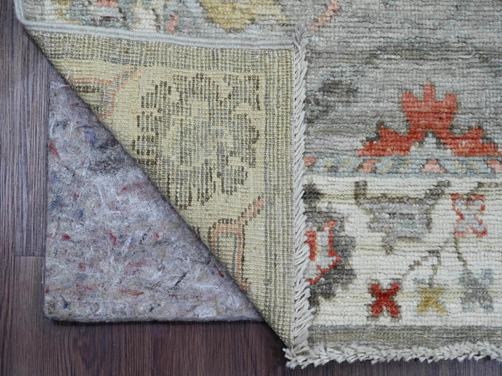 3'0" x 9'11" New Hand Knotted Grey Wool Runner Oriental Rug - MOA10289899