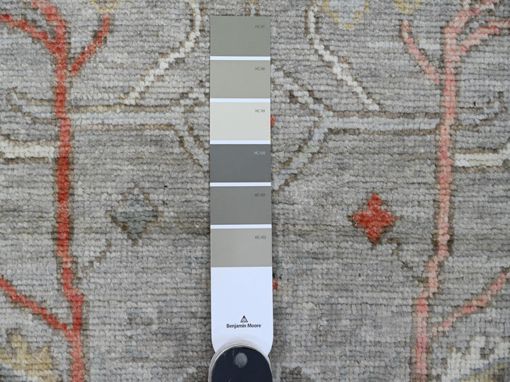 3'0" x 9'11" New Hand Knotted Grey Wool Runner Oriental Rug - MOA10289899