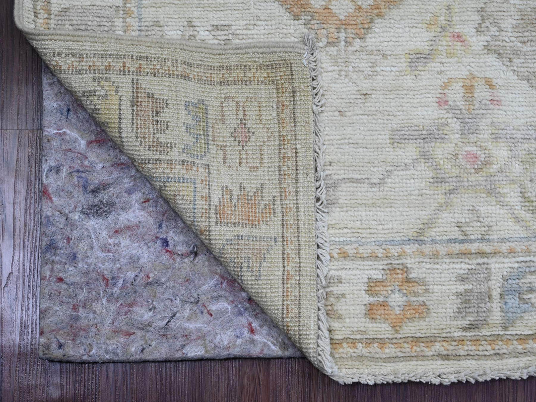 2'10" x 9'11" New Hand Knotted Grey Wool Runner Oriental Rug - MOA10289901