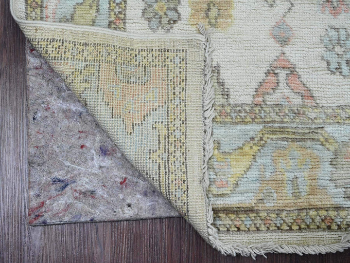 2'7" x 9'8" New Hand Knotted Ivory Wool Runner Oriental Rug - MOA10289902