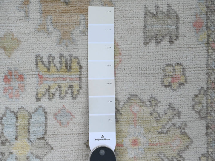 2'7" x 9'8" New Hand Knotted Ivory Wool Runner Oriental Rug - MOA10289902