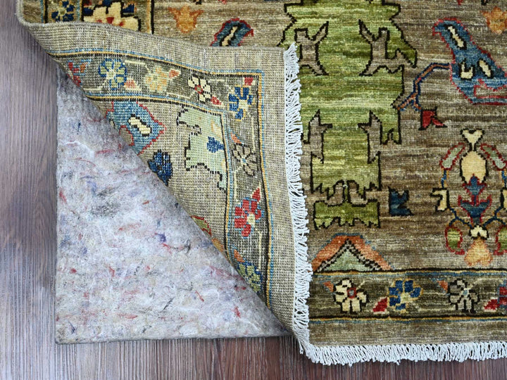 3'0" x 5'10" New Hand Knotted Grey Wool Runner Oriental Rug - MOA10289914