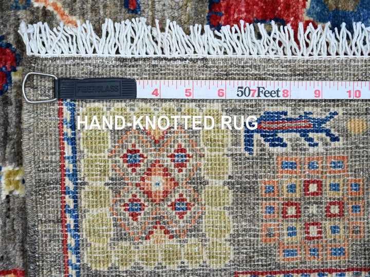 3'1" x 4'11" New Hand Knotted Grey Wool Rectangle Oriental Rug - MOA10289918