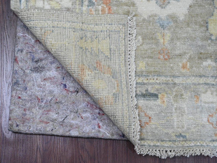 2'8" x 11'8" New Hand Knotted Grey Wool Runner Oriental Rug - MOA10289922