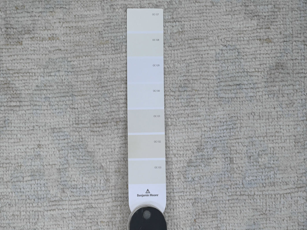 2'8" x 7'10" New Hand Knotted Ivory Wool Runner Oriental Rug - MOA10289923