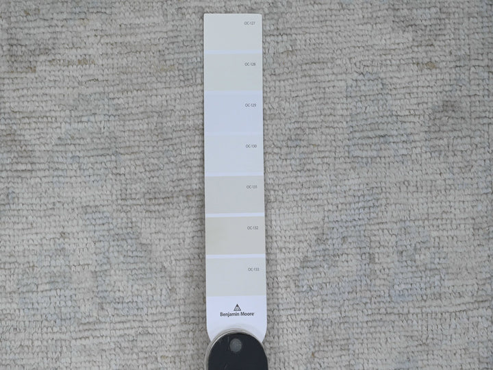 2'8" x 7'10" New Hand Knotted Ivory Wool Runner Oriental Rug - MOA10289923