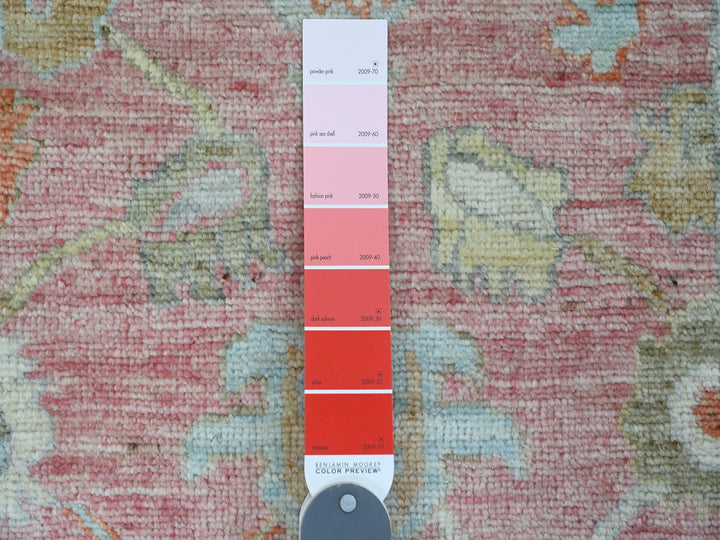2'9" x 9'5" New Hand Knotted Pink Wool Runner Oriental Rug - MOA10289925