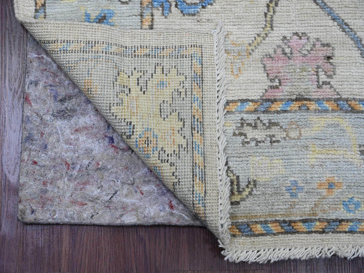 3'0" x 10'1" New Hand Knotted Ivory Wool Runner Oriental Rug - MOA10289926