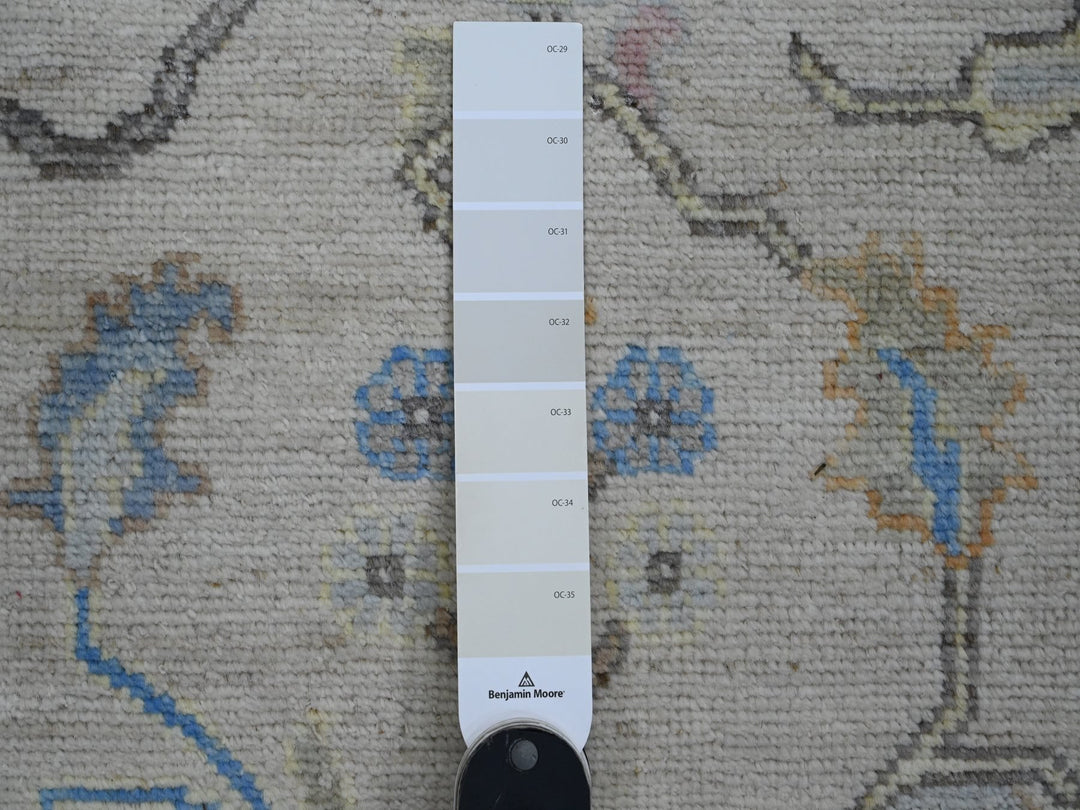 3'0" x 10'1" New Hand Knotted Ivory Wool Runner Oriental Rug - MOA10289926