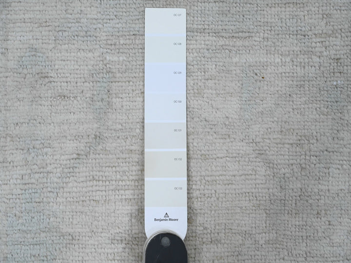 2'7" x 11'7" New Hand Knotted Ivory Wool Runner Oriental Rug - MOA10289927