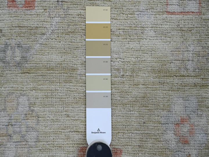 2'9" x 11'3" New Hand Knotted Green Wool Runner Oriental Rug - MOA10289932