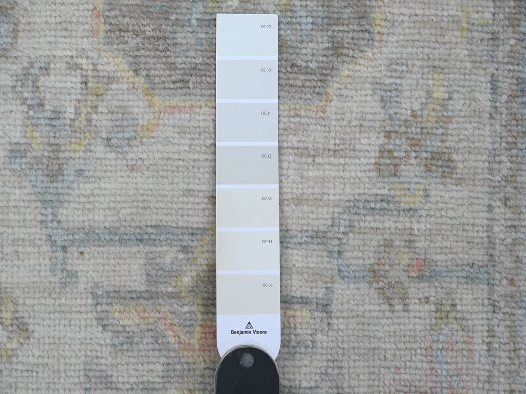 2'10" x 15'9" New Hand Knotted Ivory Wool Runner Oriental Rug - MOA10289934