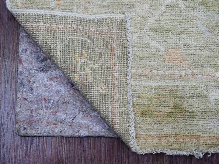 2'9" x 9'11" New Hand Knotted Green Wool Runner Oriental Rug - MOA10289937