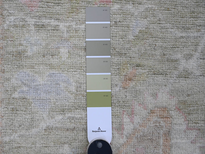 2'9" x 9'11" New Hand Knotted Green Wool Runner Oriental Rug - MOA10289937