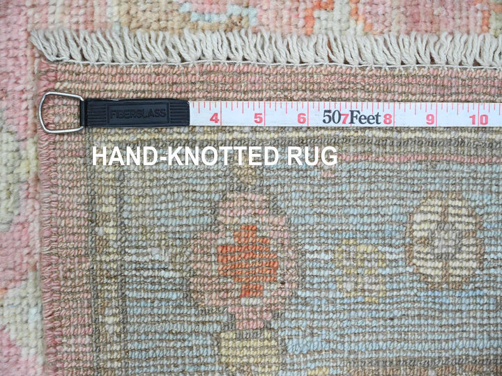 2'9" x 9'7" New Hand Knotted Pink Wool Runner Oriental Rug - MOA10289939